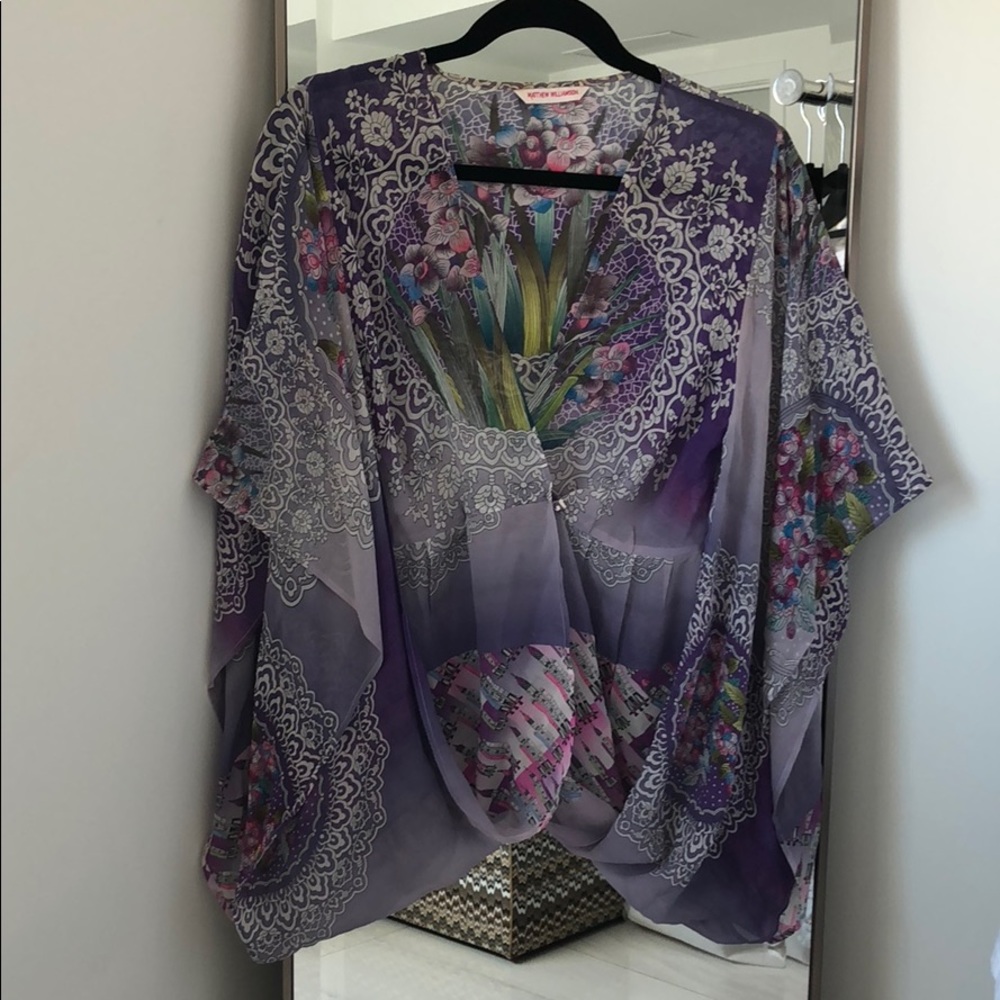 Matthew Williamson Silk Kimono Top